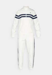 Lacoste TRACKSUIT SET - Tracksuit - flour/navy blue/green