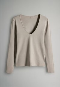 REGULAR FIT - 5 PACK FITTED LONG SLEEVE CREW NECK - Long sleeved top - black red khaki neutral cream