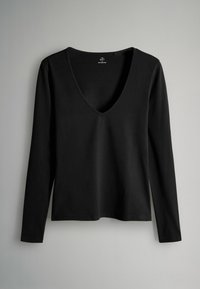 REGULAR FIT - 5 PACK FITTED LONG SLEEVE CREW NECK - Long sleeved top - black red khaki neutral cream