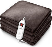 Gray Plush Electric Heated Blanket 200x180cm