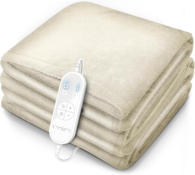 Gray Plush Electric Heated Blanket 200x180cm