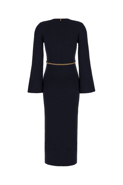 Michael Kors Michael Kors Midnight blue stretch wool blend dress Blauw