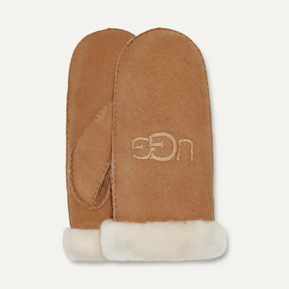 Ugg Women’s Sheepskin Mittens with Embroidery